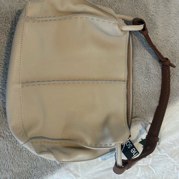 The Sak Los Feliz Medium Tote Bag Stone NWT - Picture 6 of 8